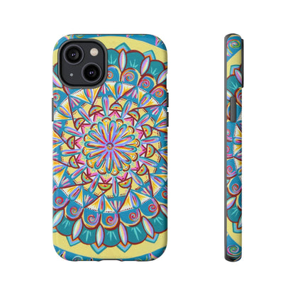 "Almandalayana" Art Phone Armor - Blue Flame Array iPhone 14 Plus / Matte Phone Case