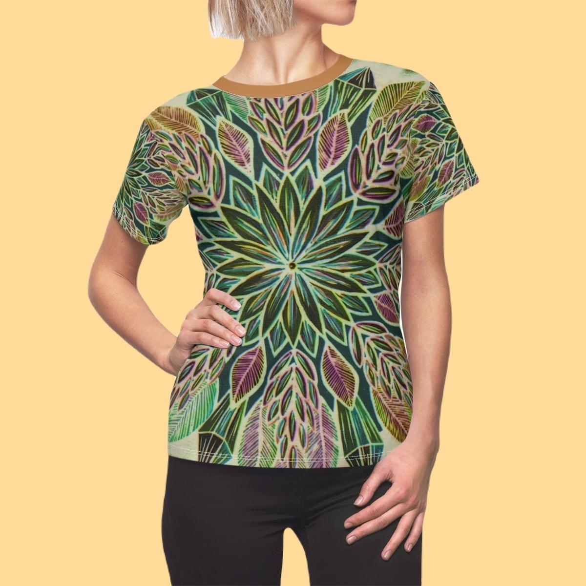 "Krystalhoja Verde" Ladies T-Shirt - Blue Flame Array All Over Prints