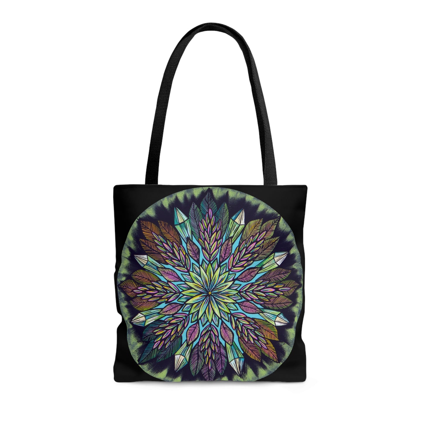 "Krystalhoja" Tote Bag (All-Over-Print) - Blue Flame Array Bags