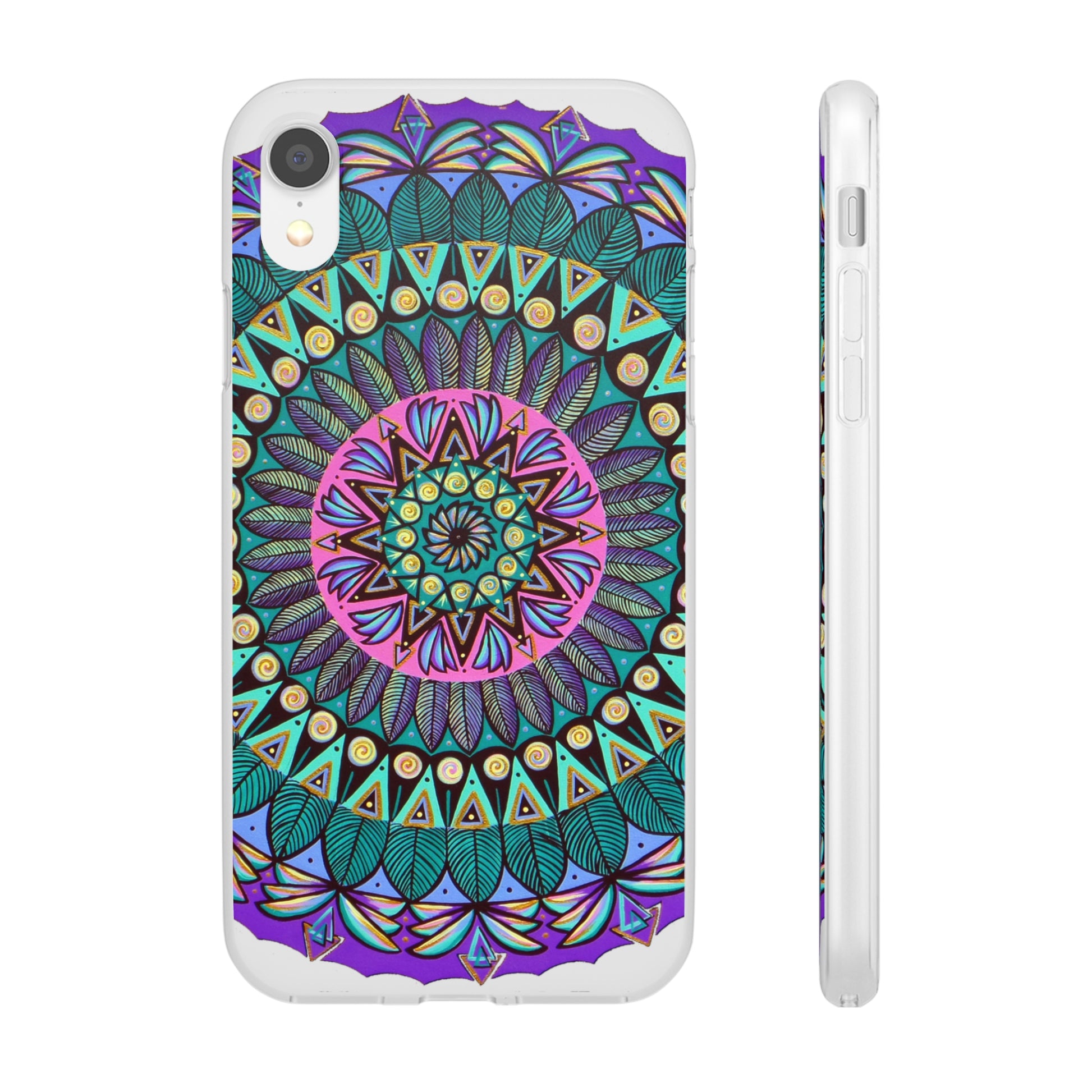 "Mandaladiosa" Art Phone Armor (slim-fit) - Blue Flame Array iPhone XR with gift packaging Phone Case