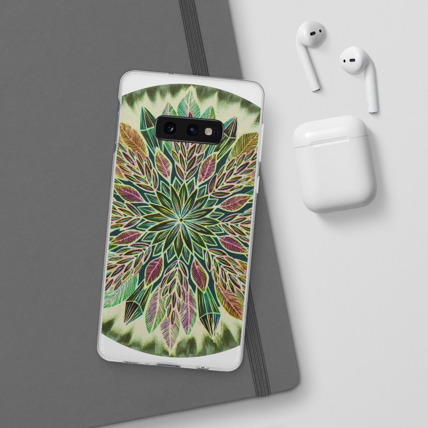 "Krystalhoja Verde" Art Phone Armor (slim-fit) - Blue Flame Array Phone Case