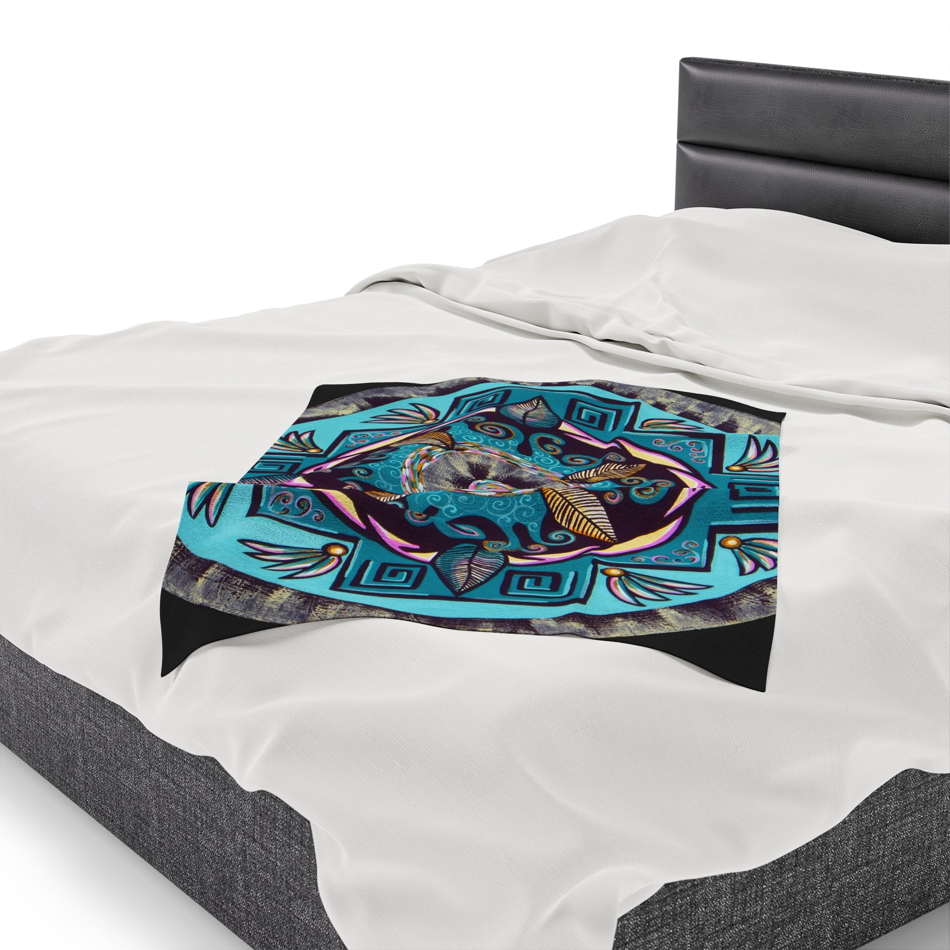 "Hojachakana" Dreamcatcher Blanket - Blue Flame Array All Over Prints