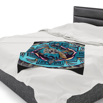 "Hojachakana" Dreamcatcher Blanket - Blue Flame Array All Over Prints