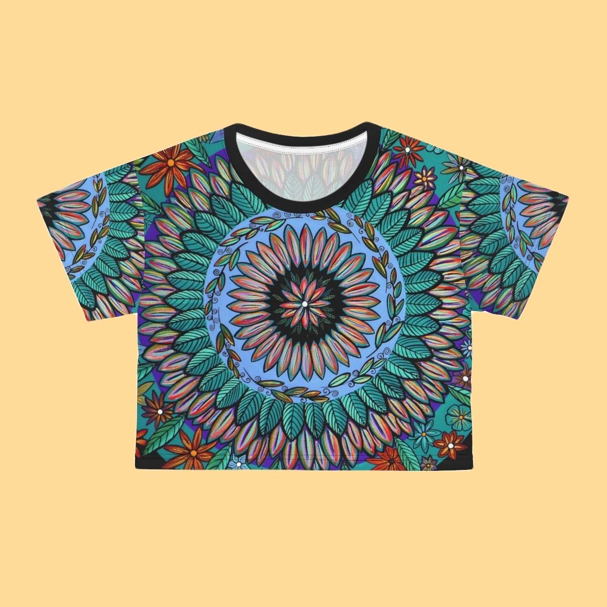 "Mandalavida" Crop Tee