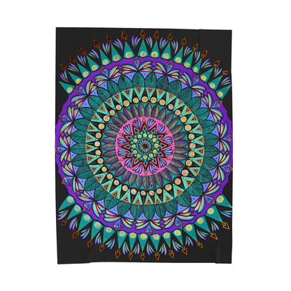 "Mandaladiosa" Dreamcatcher Blanket - Blue Flame Array All Over Prints