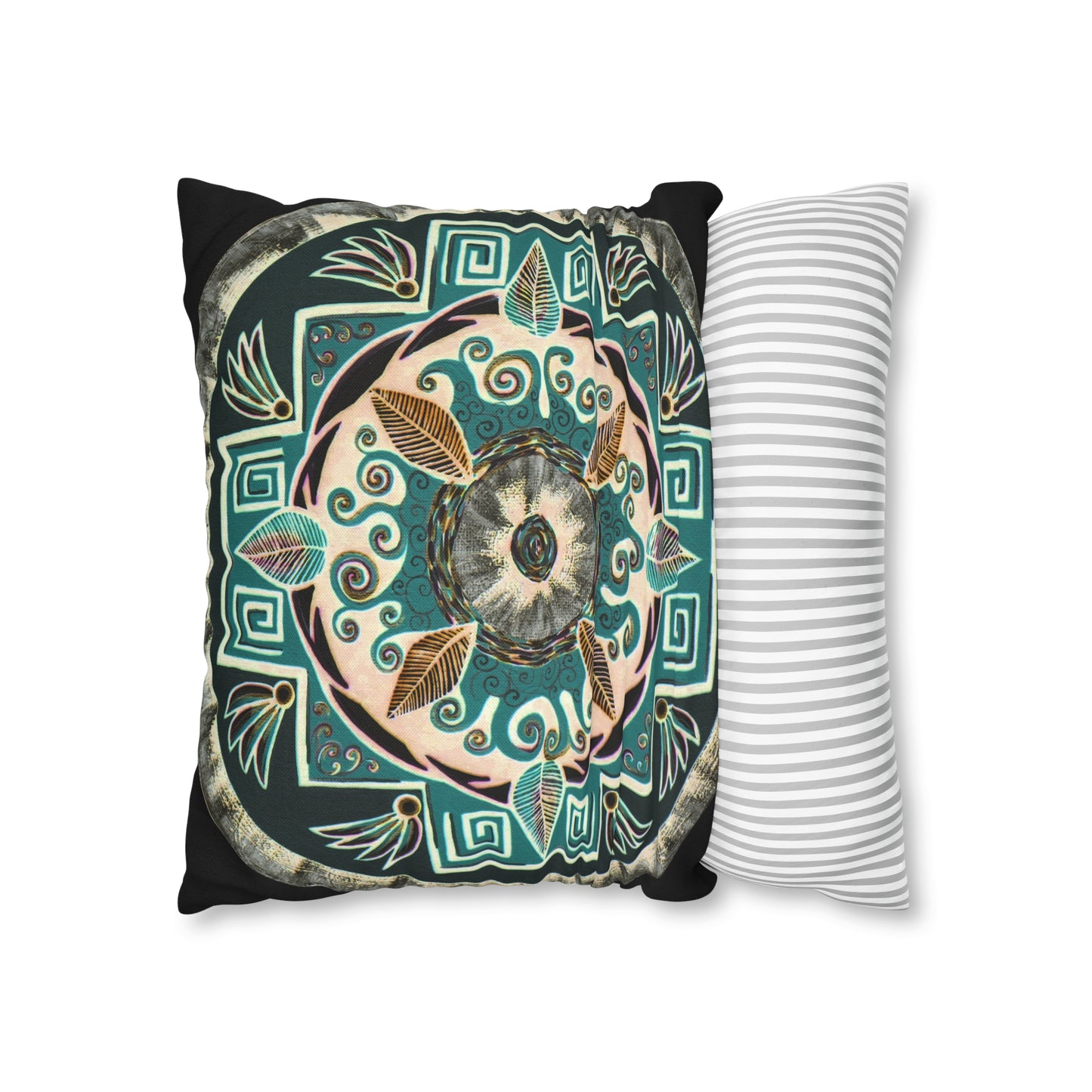 "Hojachakanazura" Dreamcatcher Pillow Cover - Blue Flame Array Home Decor