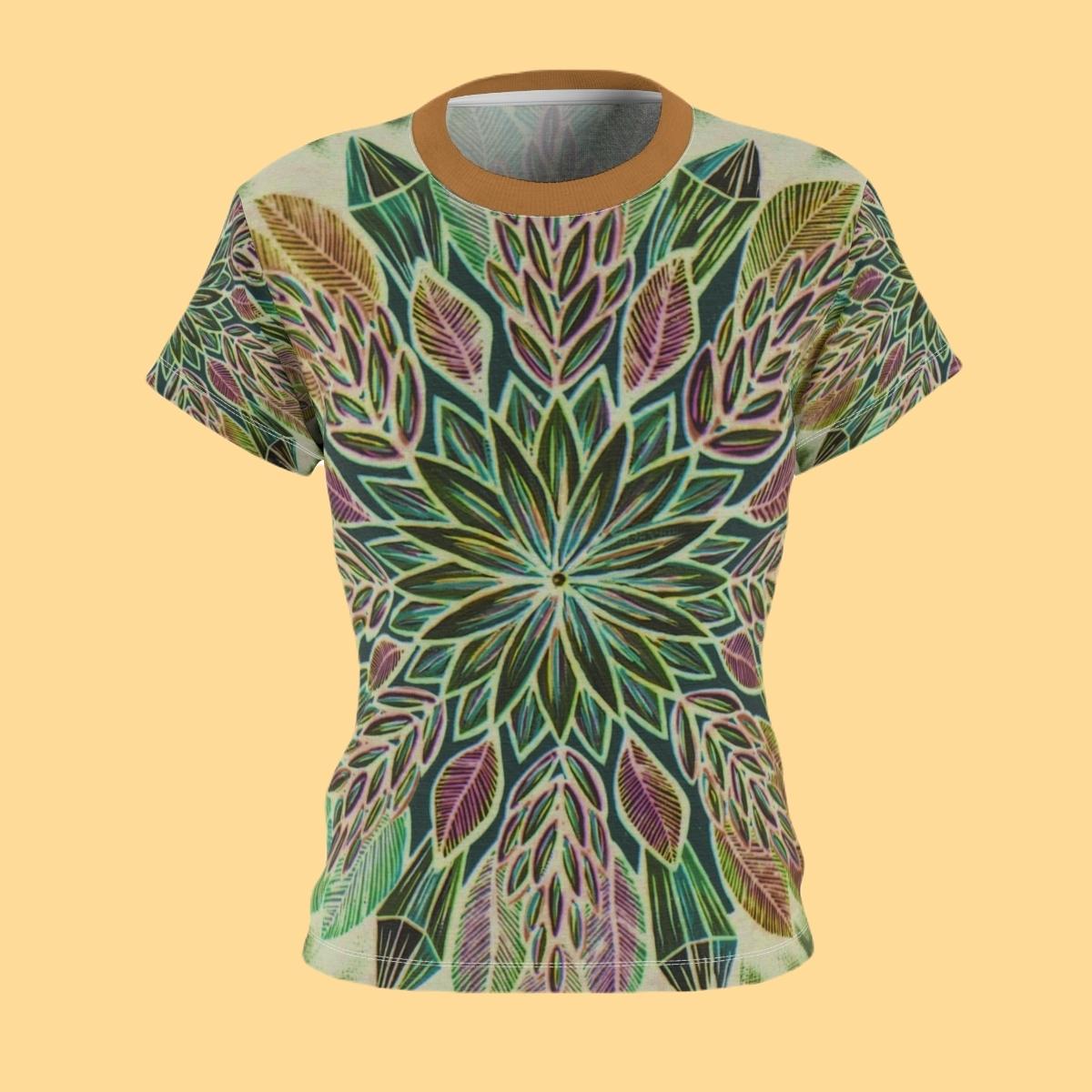 "Krystalhoja Verde" Ladies T-Shirt - Blue Flame Array All Over Prints