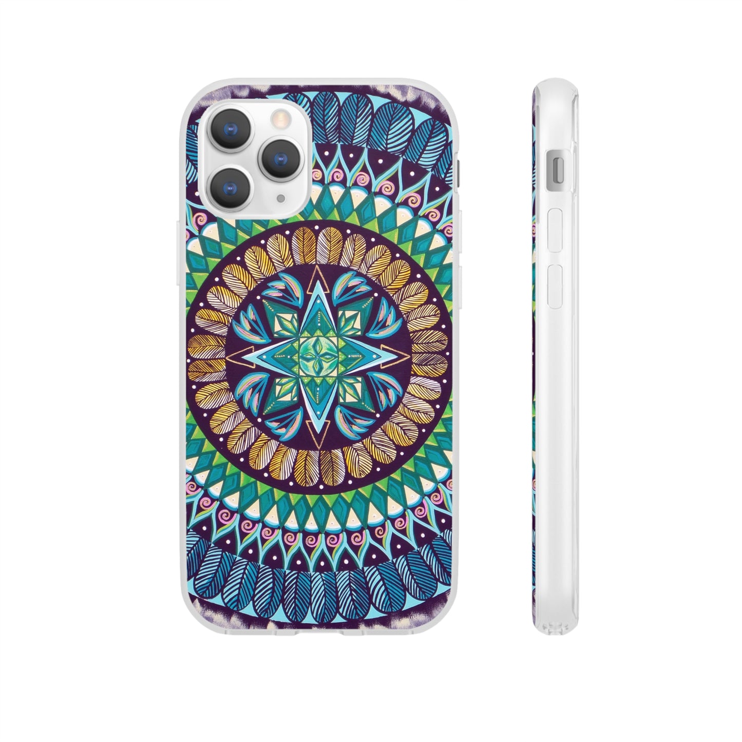 "AquilazurA Kryst'dala" Art Phone Armor (slim-fit) - Blue Flame Array iPhone 11 Pro with gift packaging Phone Case