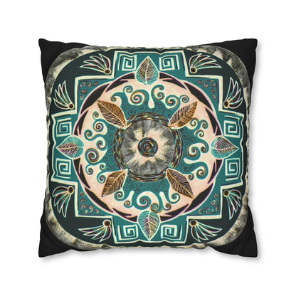 "Hojachakanazura" Dreamcatcher Pillow Cover - Blue Flame Array Home Decor