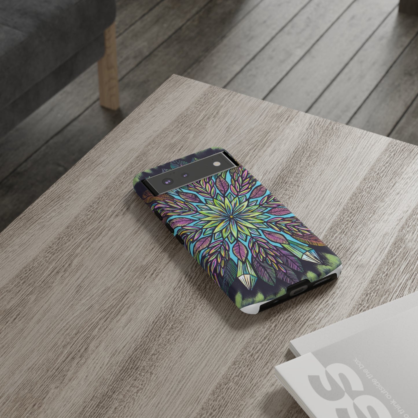 "Krystalhoja" Art Phone Armor - Blue Flame Array Phone Case