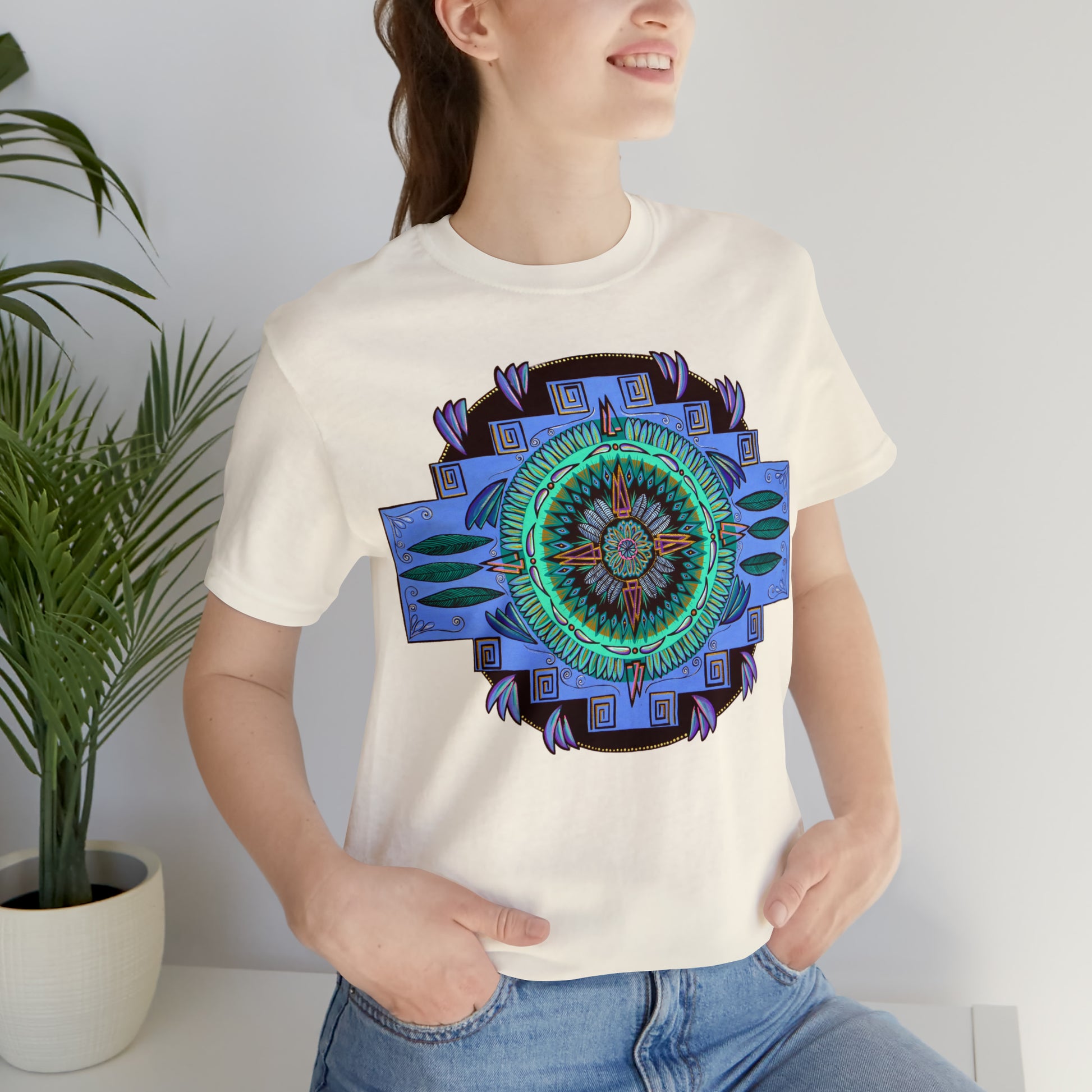 "Plumachakana" Lords & Ladies Tee - Blue Flame Array T-Shirt