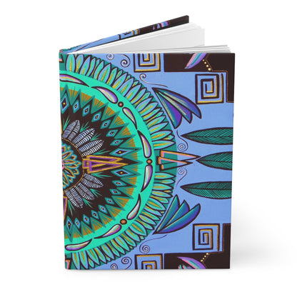 "Plumachakana" Hardcover Journal - Blue Flame Array Paper products