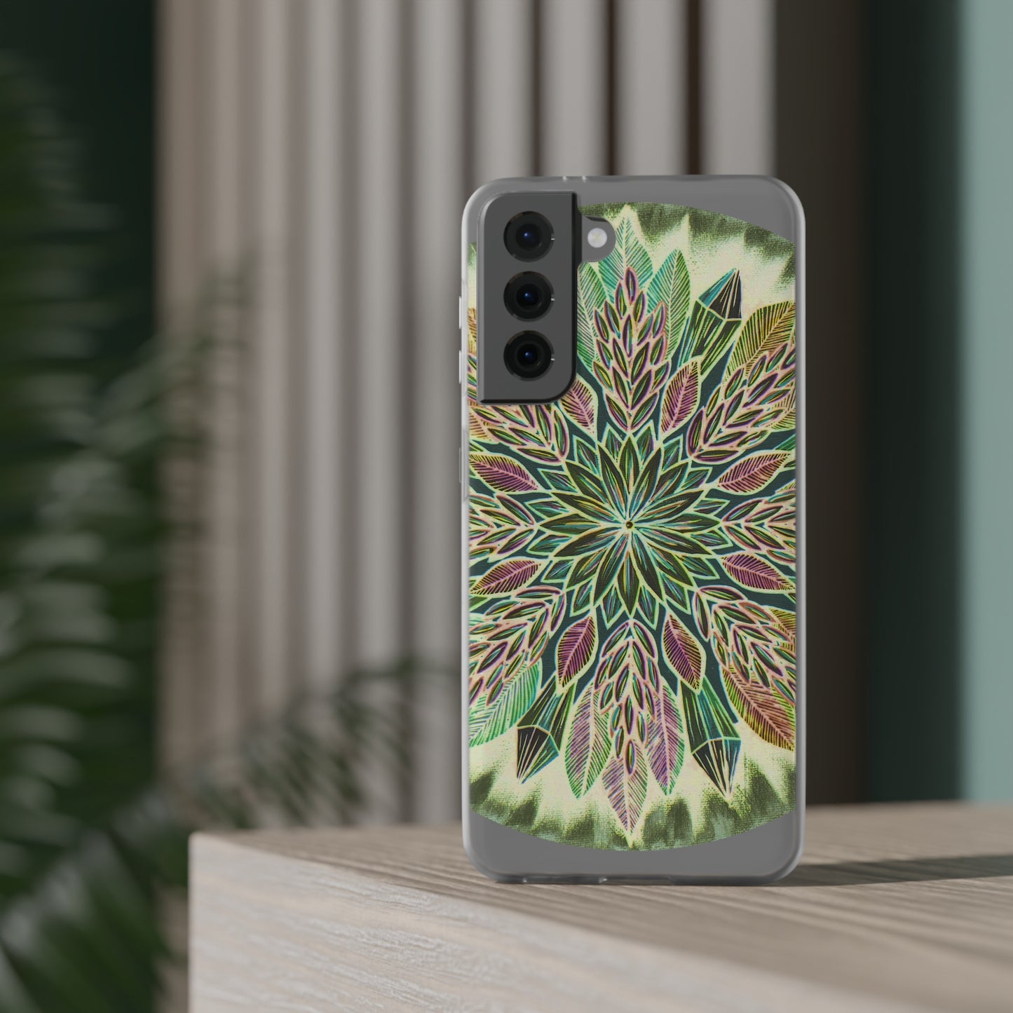 "Krystalhoja Verde" Art Phone Armor (slim-fit) - Blue Flame Array Phone Case