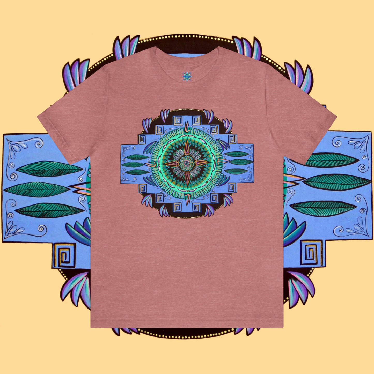 "Plumachakana" Lords & Ladies Tee - Blue Flame Array Heather Mauve / S T-Shirt