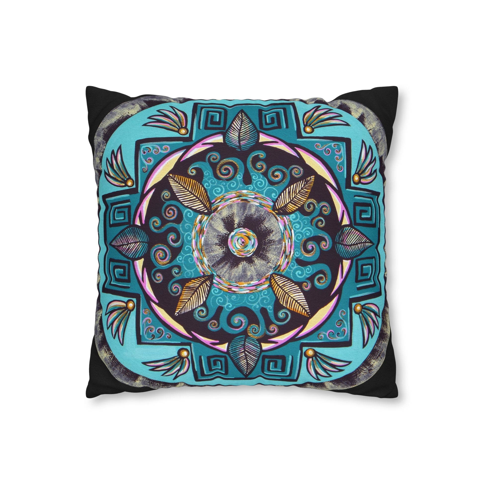 "Hojachakana" Dreamcatcher Pillow Cover - Blue Flame Array Home Decor