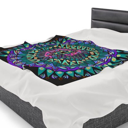 "Mandaladiosa" Dreamcatcher Blanket - Blue Flame Array All Over Prints