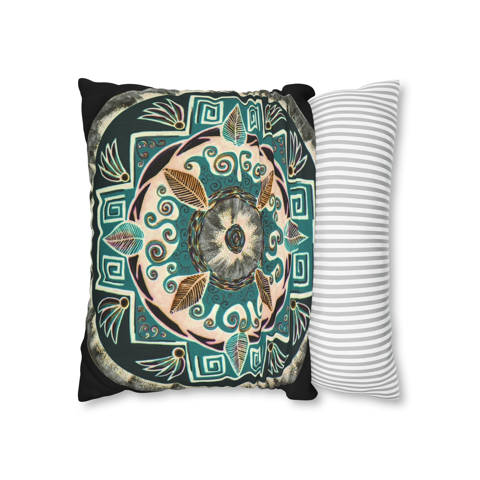 "Hojachakanazura" Dreamcatcher Pillow Cover - Blue Flame Array Home Decor