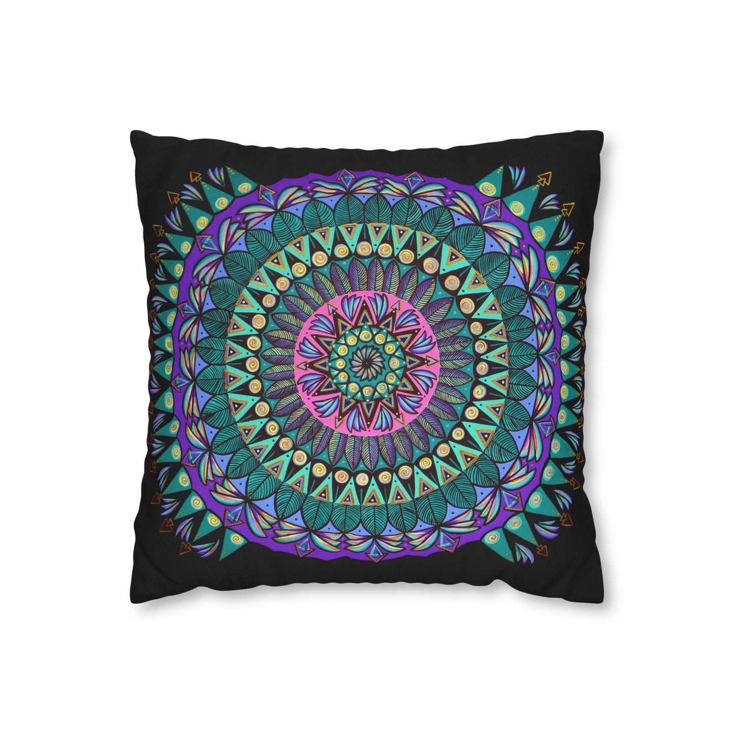 "Mandaladiosa" Dreamcatcher Pillow Cover - Blue Flame Array Home Decor