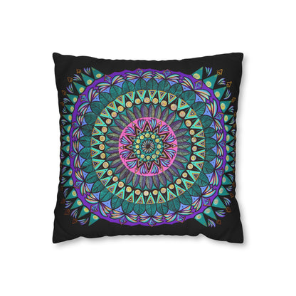 "Mandaladiosa" Dreamcatcher Pillow Cover - Blue Flame Array Home Decor