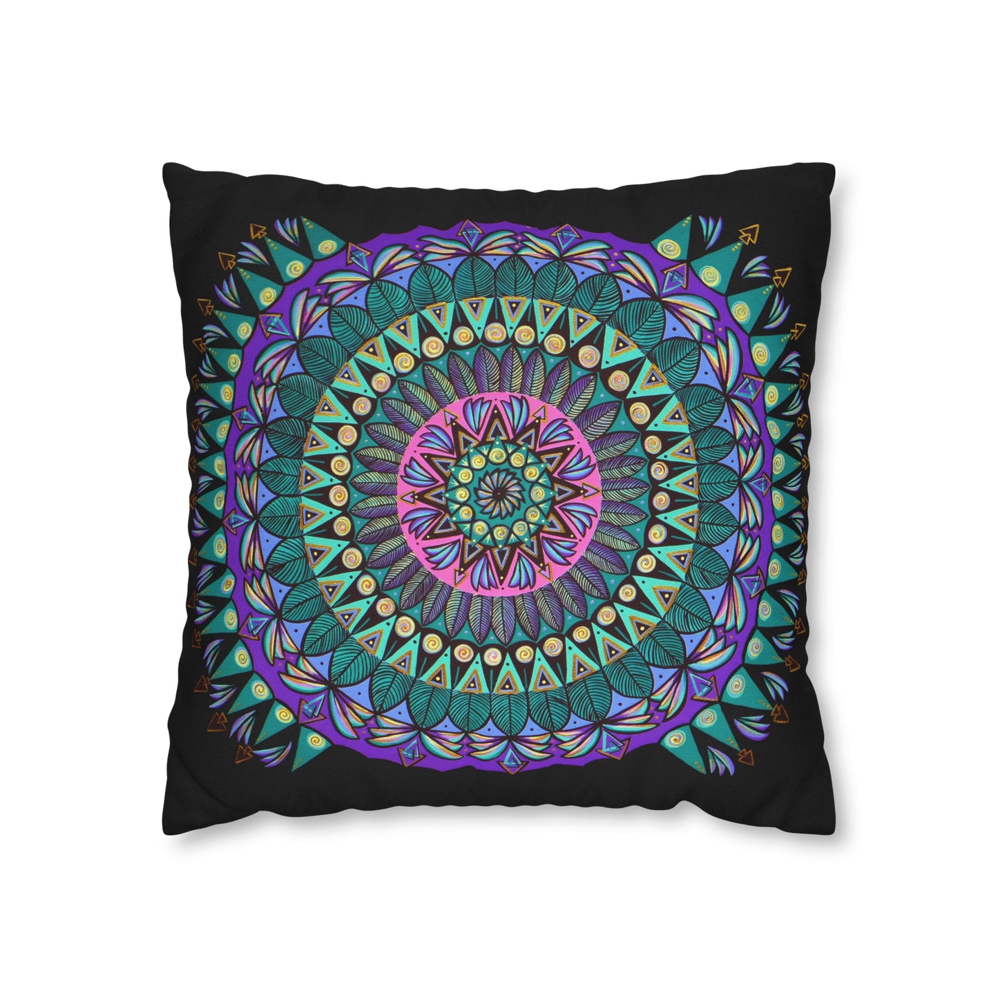 "Mandaladiosa" Dreamcatcher Pillow Cover - Blue Flame Array Home Decor