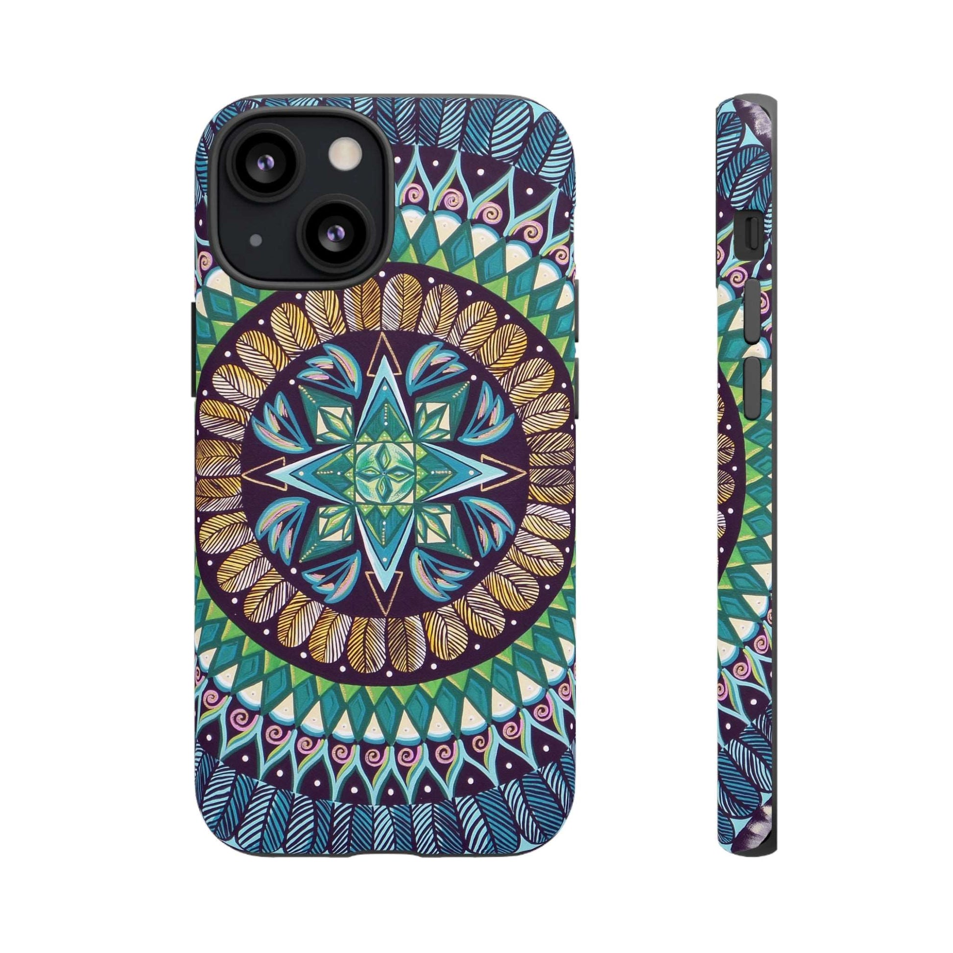 "AquilazurA Kryst'dala" Art Phone Armor - Blue Flame Array iPhone 13 Mini / Matte Phone Case