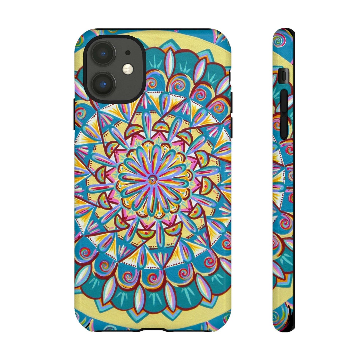 "Almandalayana" Art Phone Armor - Blue Flame Array iPhone 11 / Glossy Phone Case