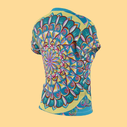 "Almandalayana" Ladies T-Shirt - Blue Flame Array All Over Prints