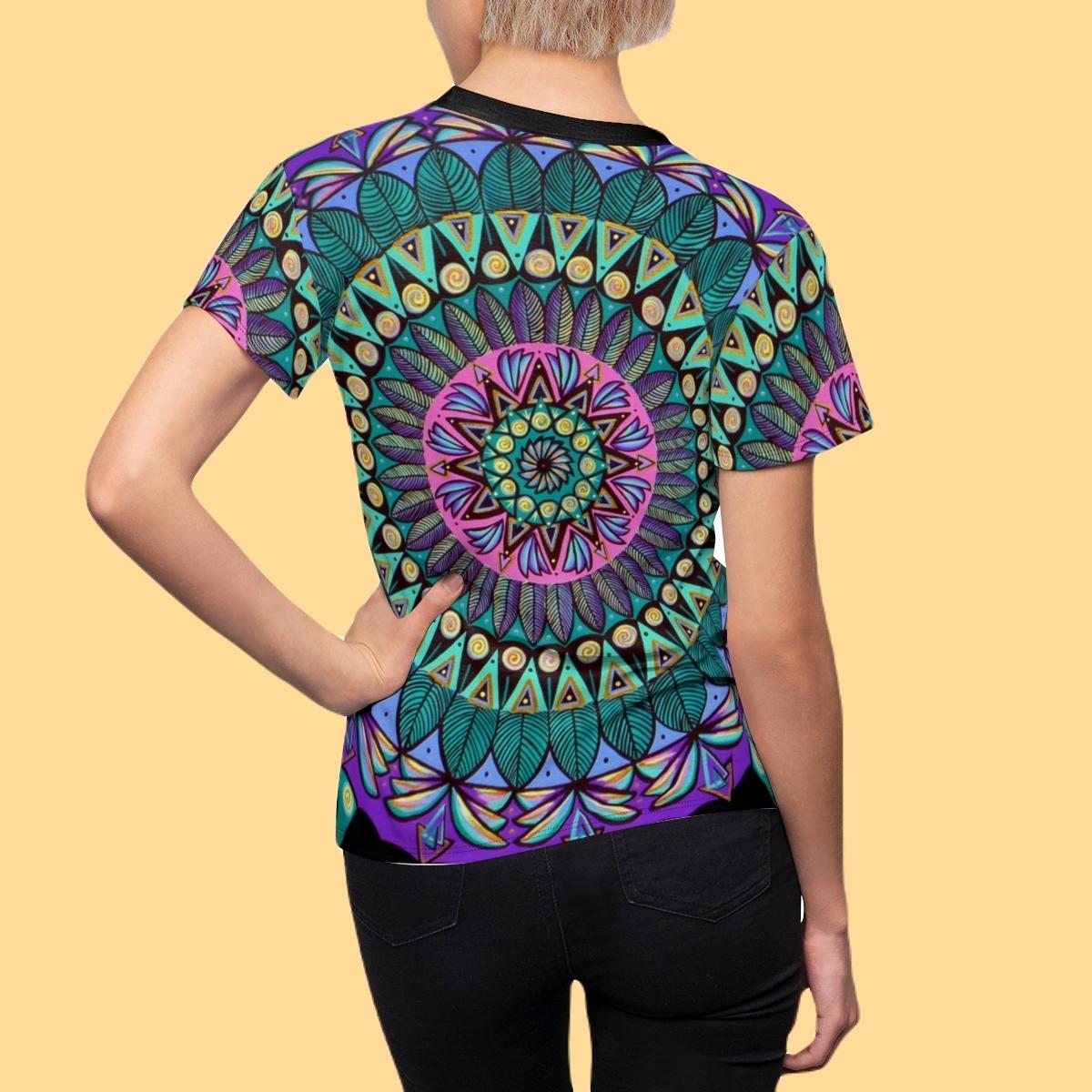 "Mandaladiosa" Ladies T-Shirt - Blue Flame Array All Over Prints