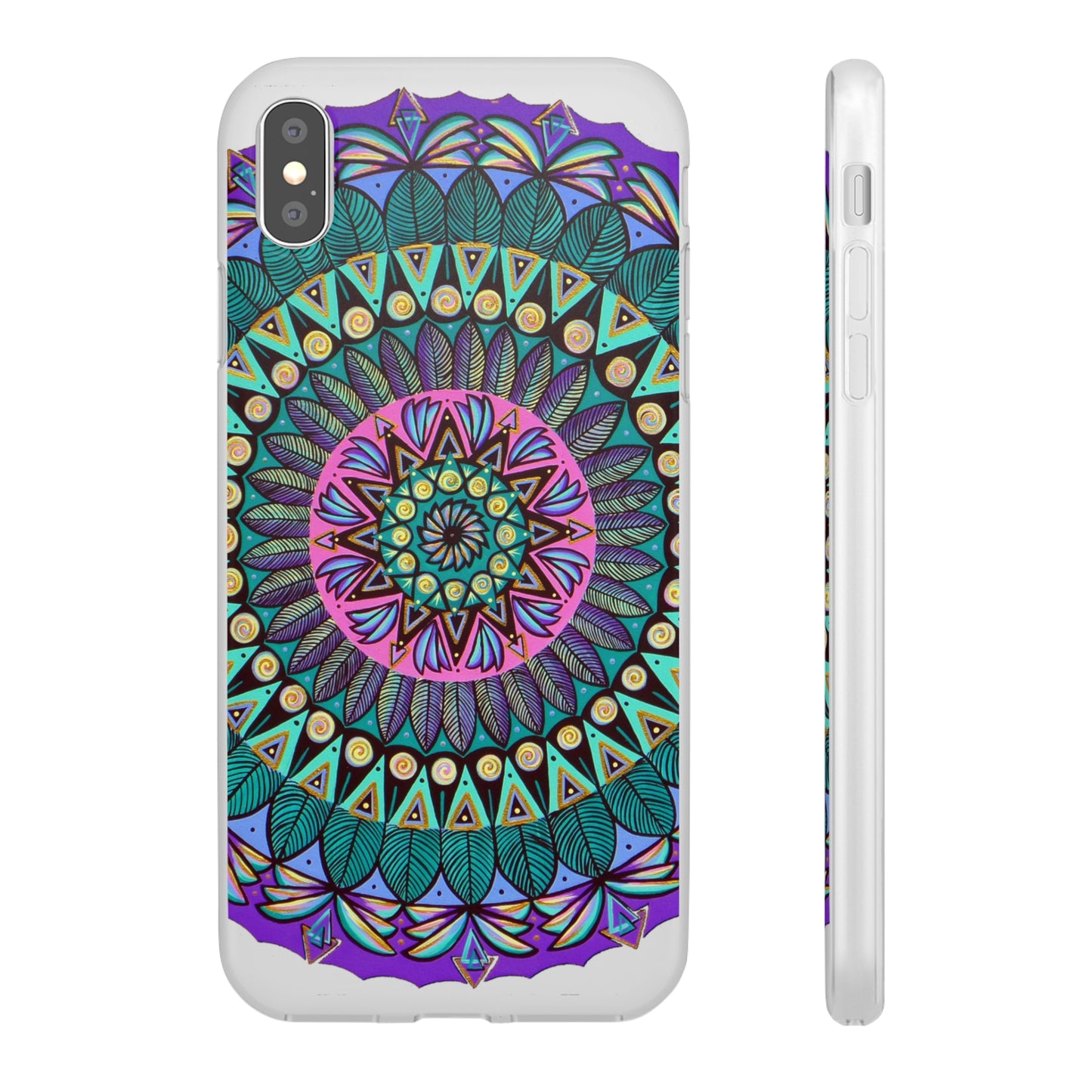 "Mandaladiosa" Art Phone Armor (slim-fit) - Blue Flame Array iPhone XS MAX with gift packaging Phone Case