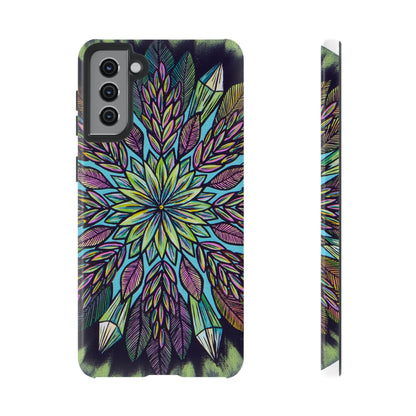 "Krystalhoja" Art Phone Armor - Blue Flame Array Samsung Galaxy S21 Plus / Glossy Phone Case