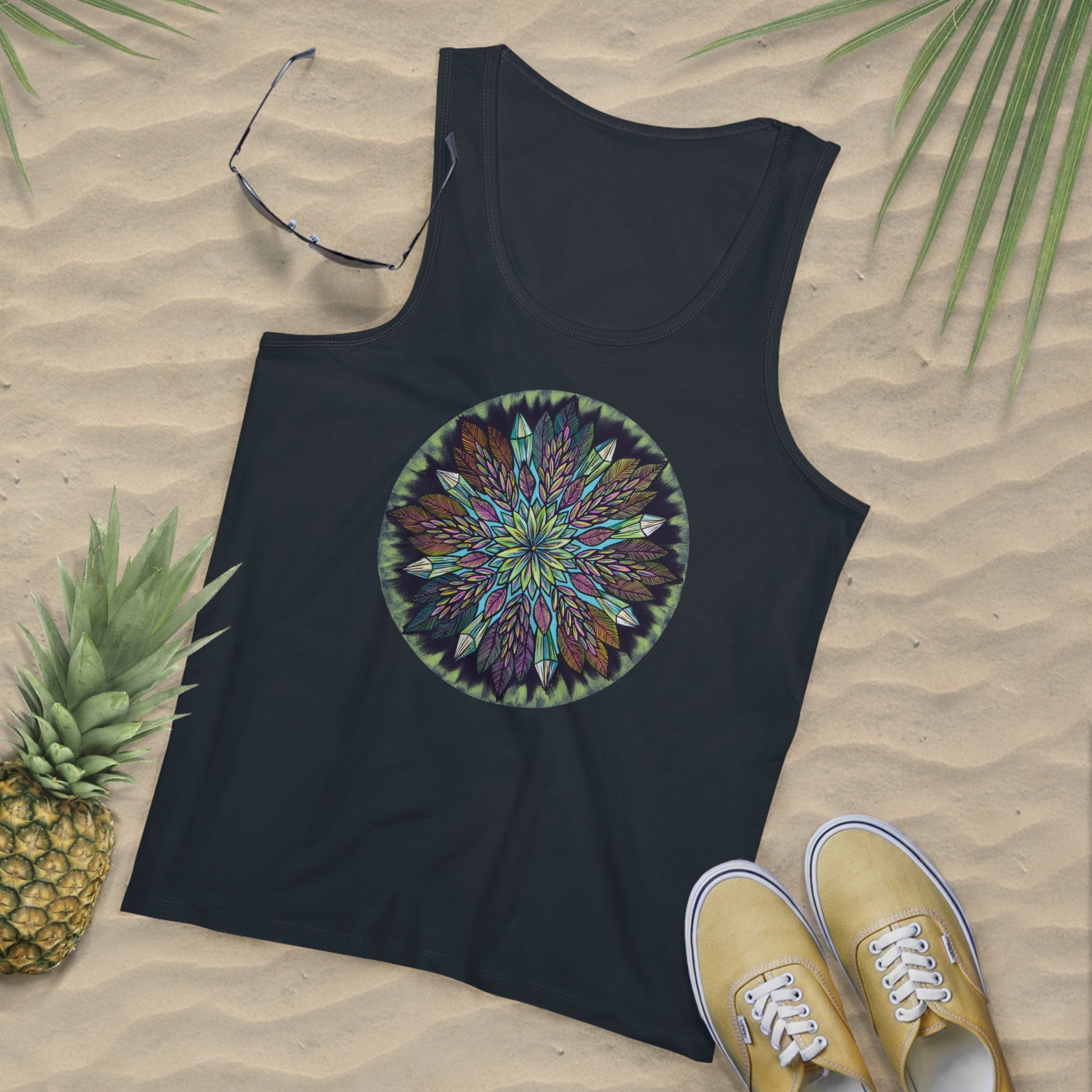 "Krystalhoja" Lords Organic Tank Top - Blue Flame Array Navy / S Tank Top