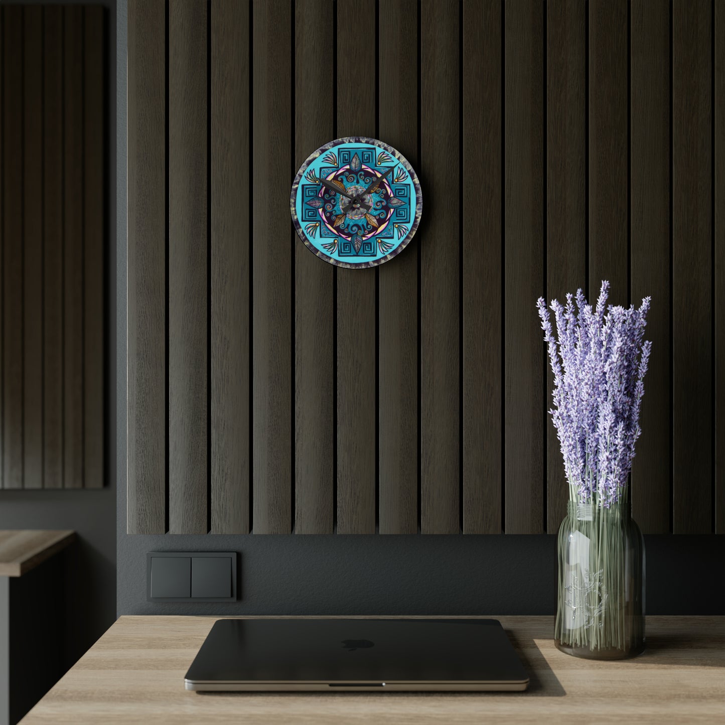 "Hojachakana" Cosmic Clock - Blue Flame Array Home Decor