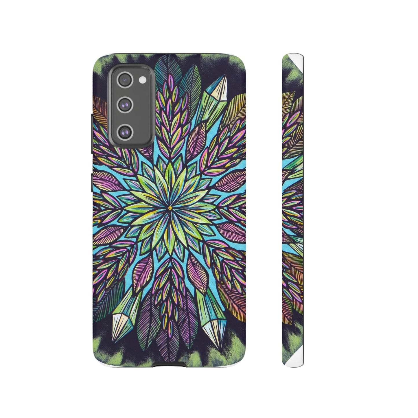 "Krystalhoja" Art Phone Armor - Blue Flame Array Samsung Galaxy S20 FE / Matte Phone Case