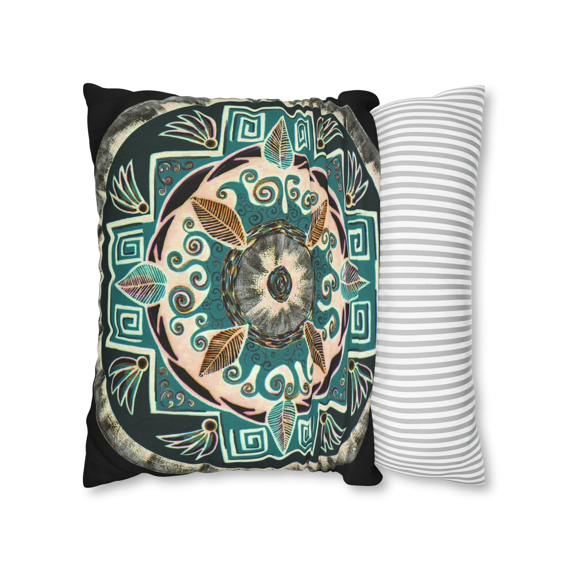 "Hojachakanazura" Dreamcatcher Pillow Cover - Blue Flame Array Home Decor