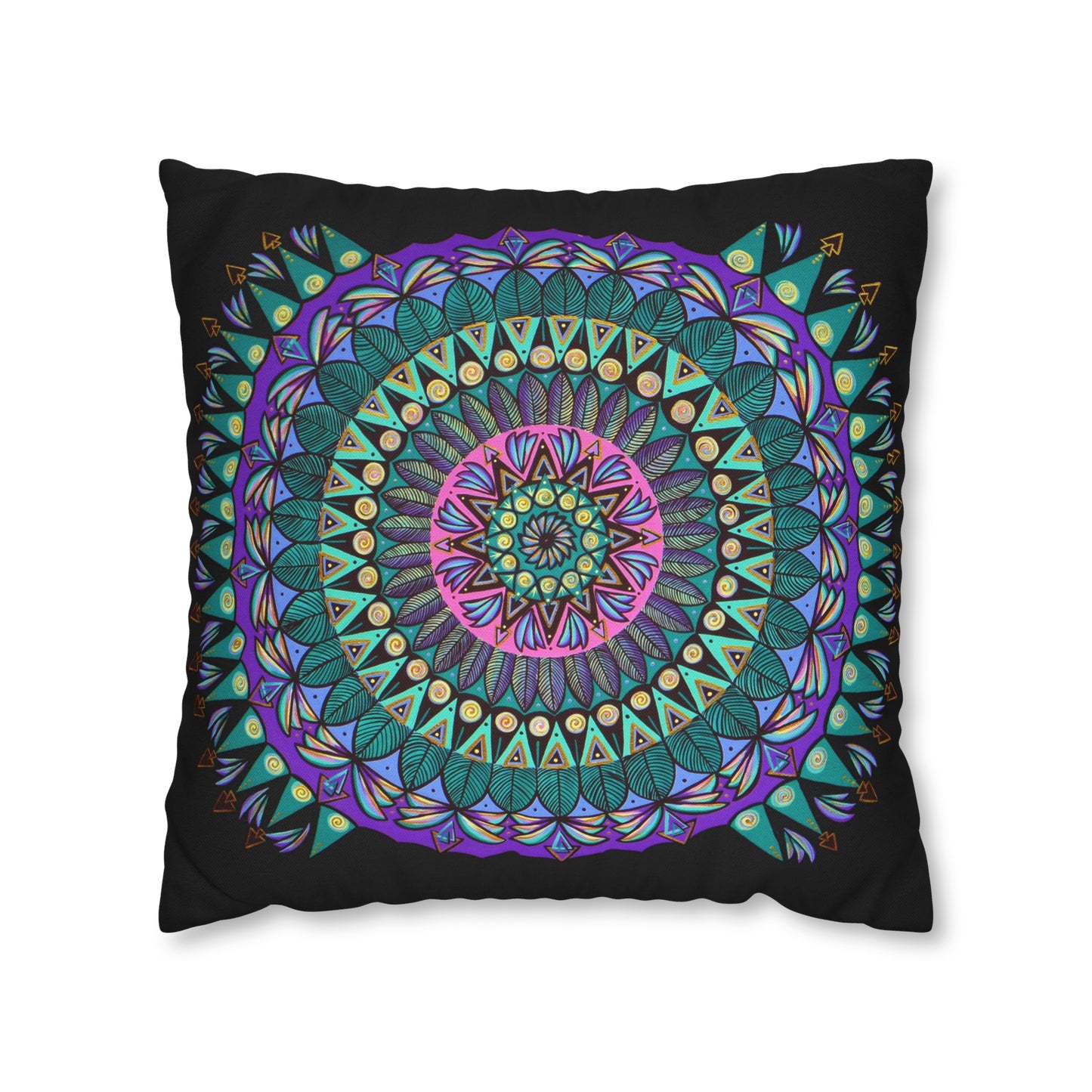 "Mandaladiosa" Dreamcatcher Pillow Cover - Blue Flame Array Home Decor