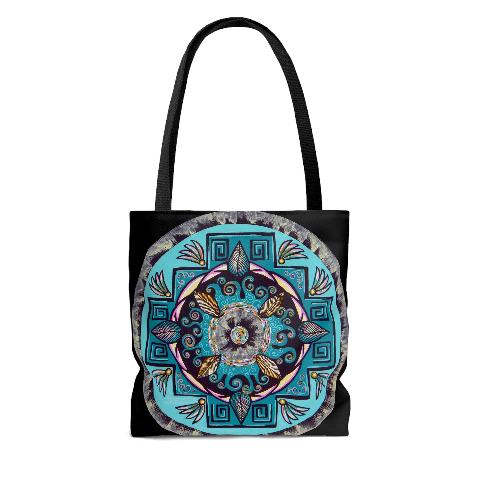 "Hojachakana" Tote Bag (All-Over-Print) - Blue Flame Array Bags