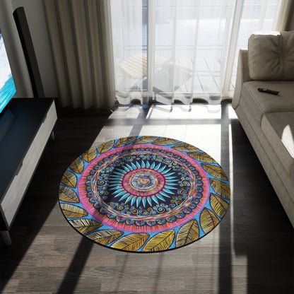 "Mandalamirananda" Round Rug