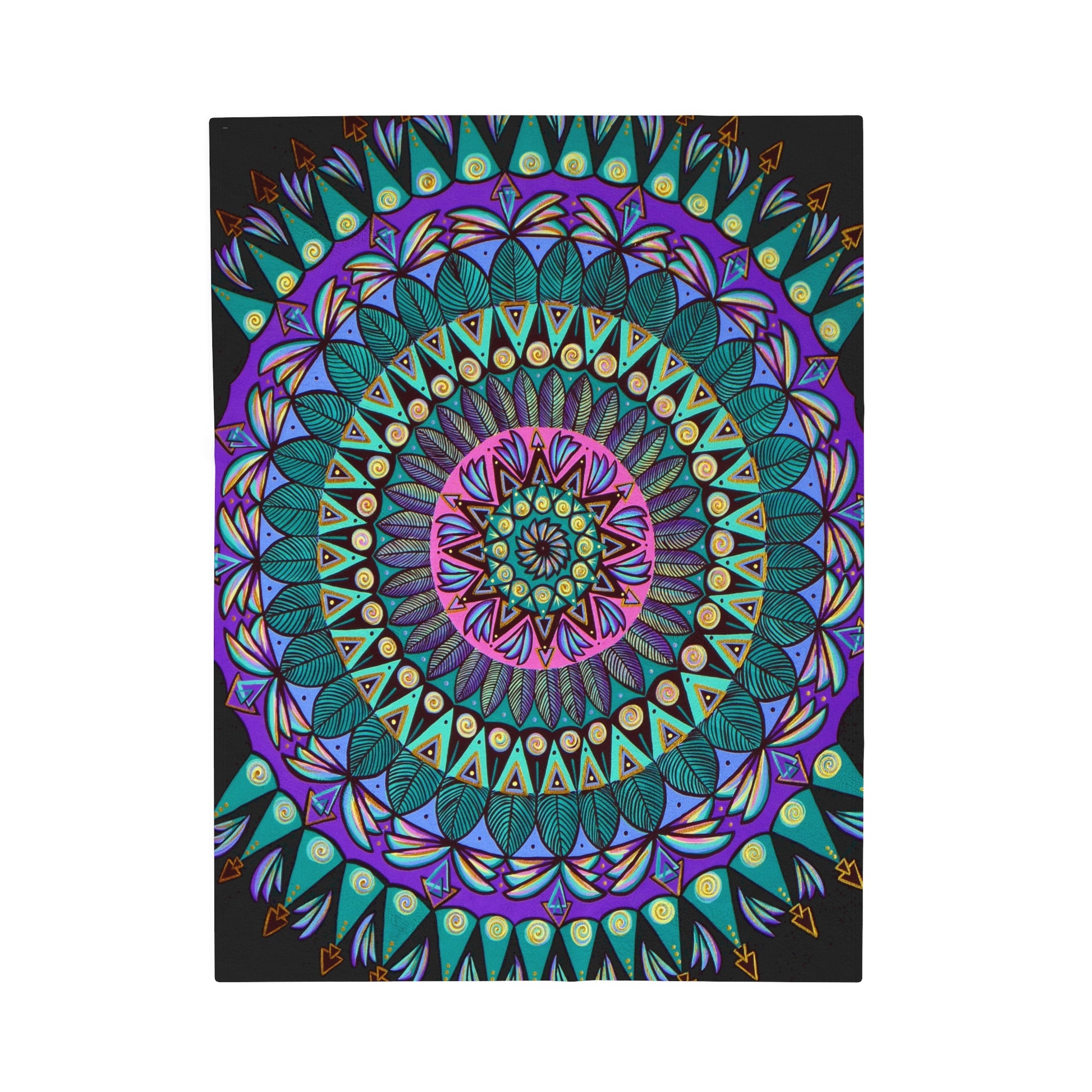 "Mandaladiosa" Dreamcatcher Blanket - Blue Flame Array All Over Prints