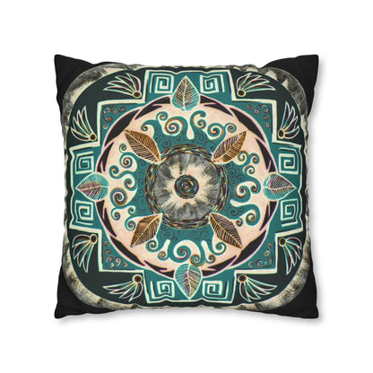 "Hojachakanazura" Dreamcatcher Pillow Cover - Blue Flame Array Home Decor