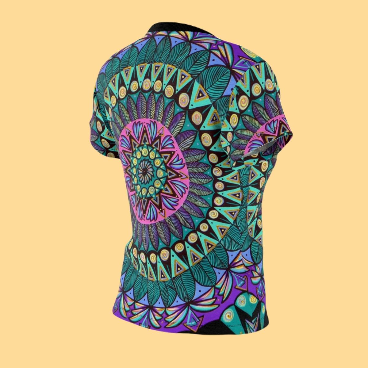 "Mandaladiosa" Ladies T-Shirt - Blue Flame Array All Over Prints