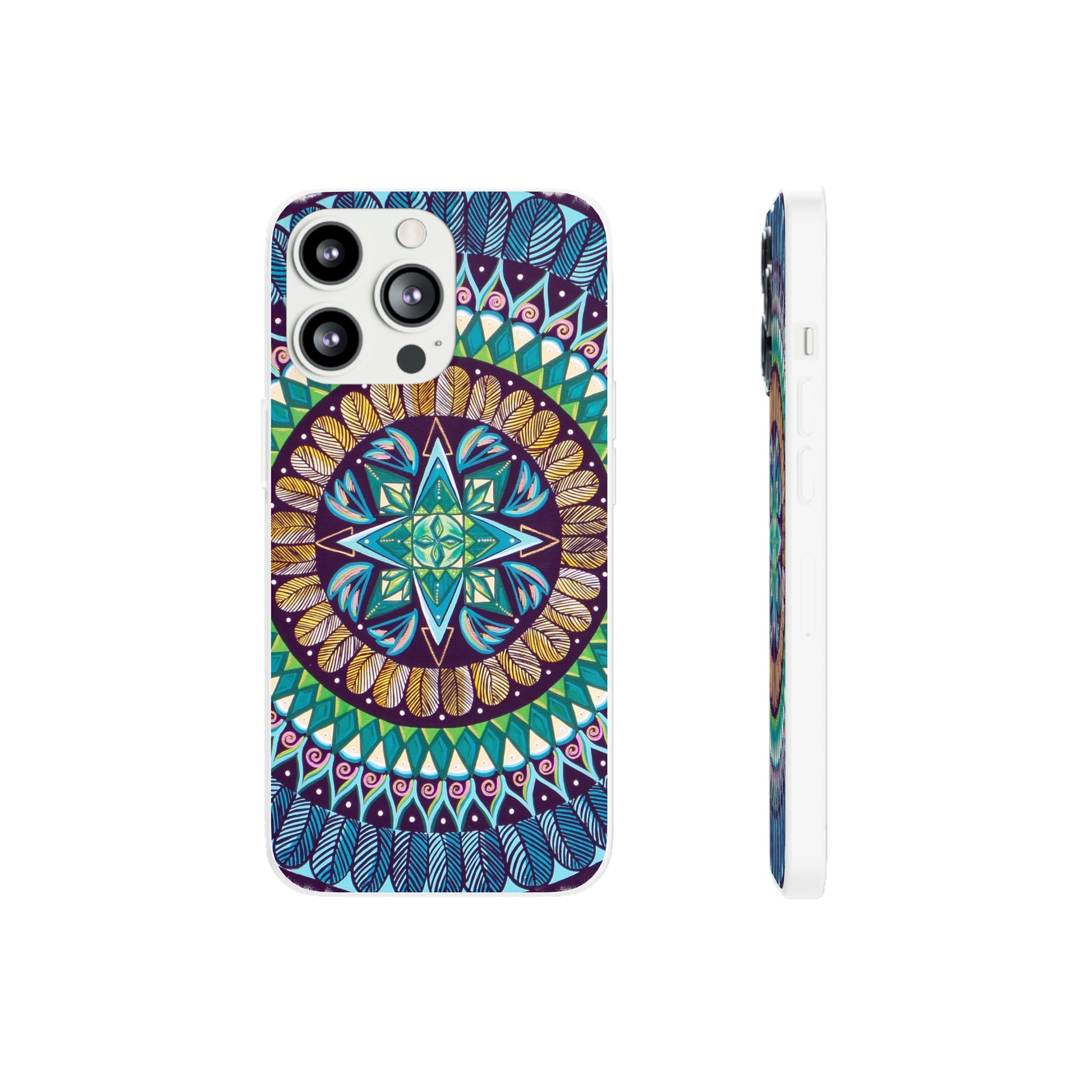 "AquilazurA Kryst'dala" Art Phone Armor (slim-fit) - Blue Flame Array iPhone 13 Pro with gift packaging Phone Case