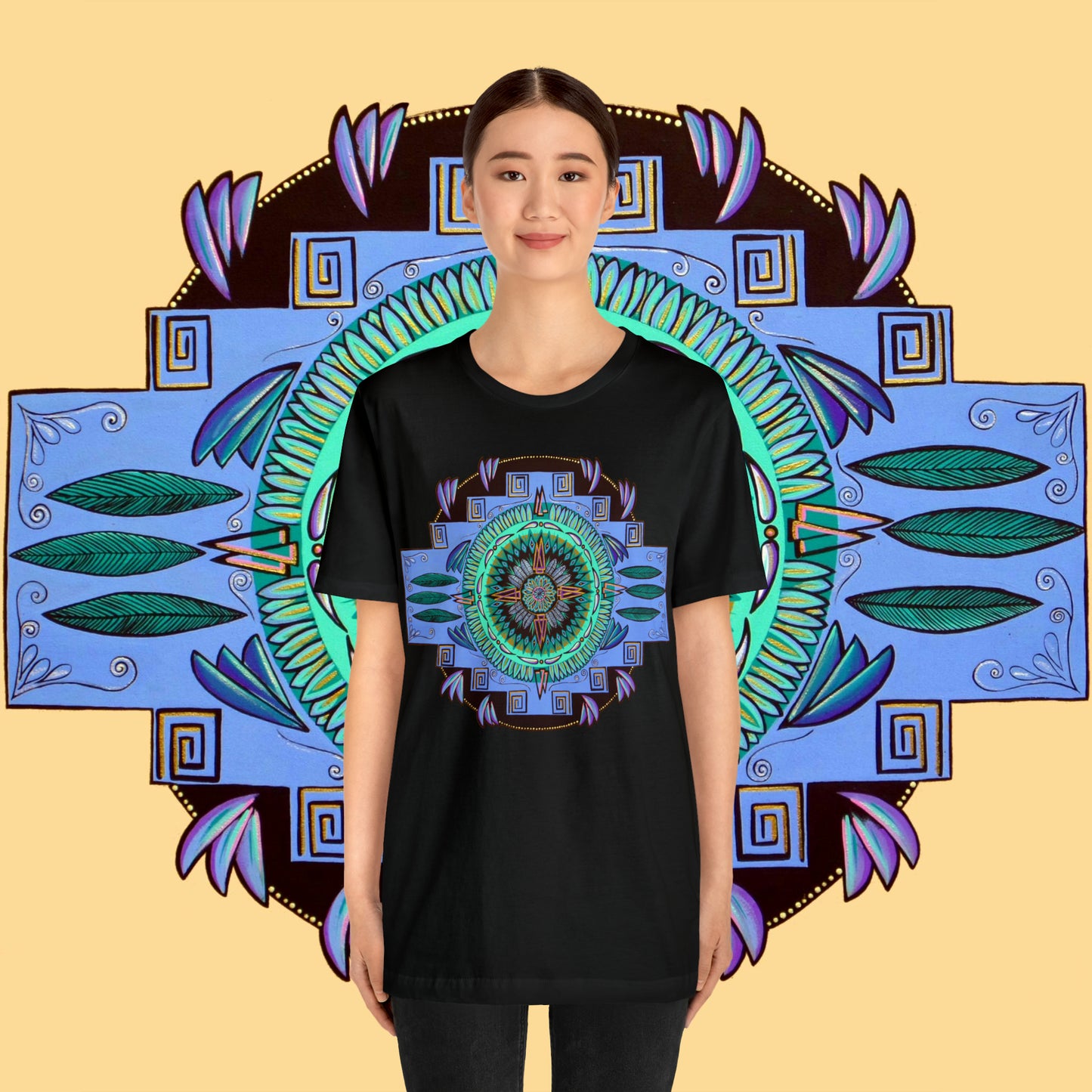 "Plumachakana" Lords & Ladies Tee - Blue Flame Array T-Shirt