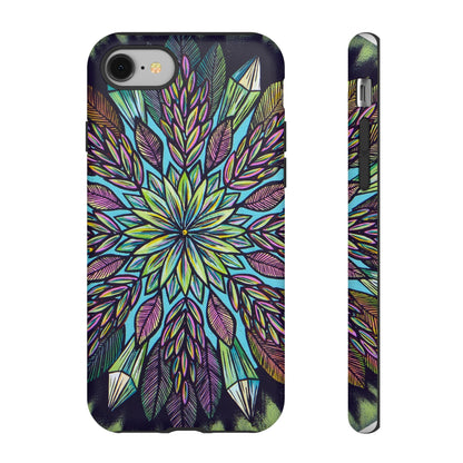 "Krystalhoja" Art Phone Armor - Blue Flame Array iPhone 8 / Matte Phone Case