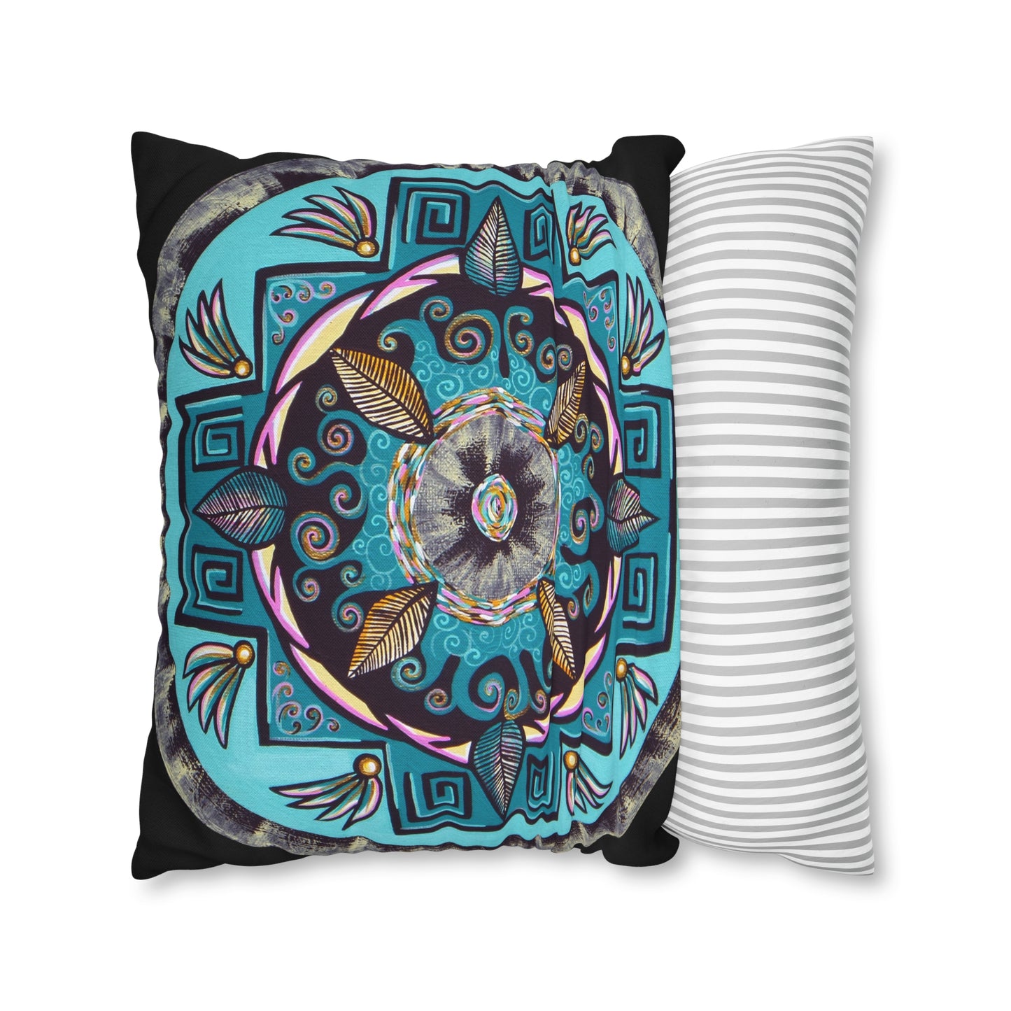 "Hojachakana" Dreamcatcher Pillow Cover - Blue Flame Array Home Decor