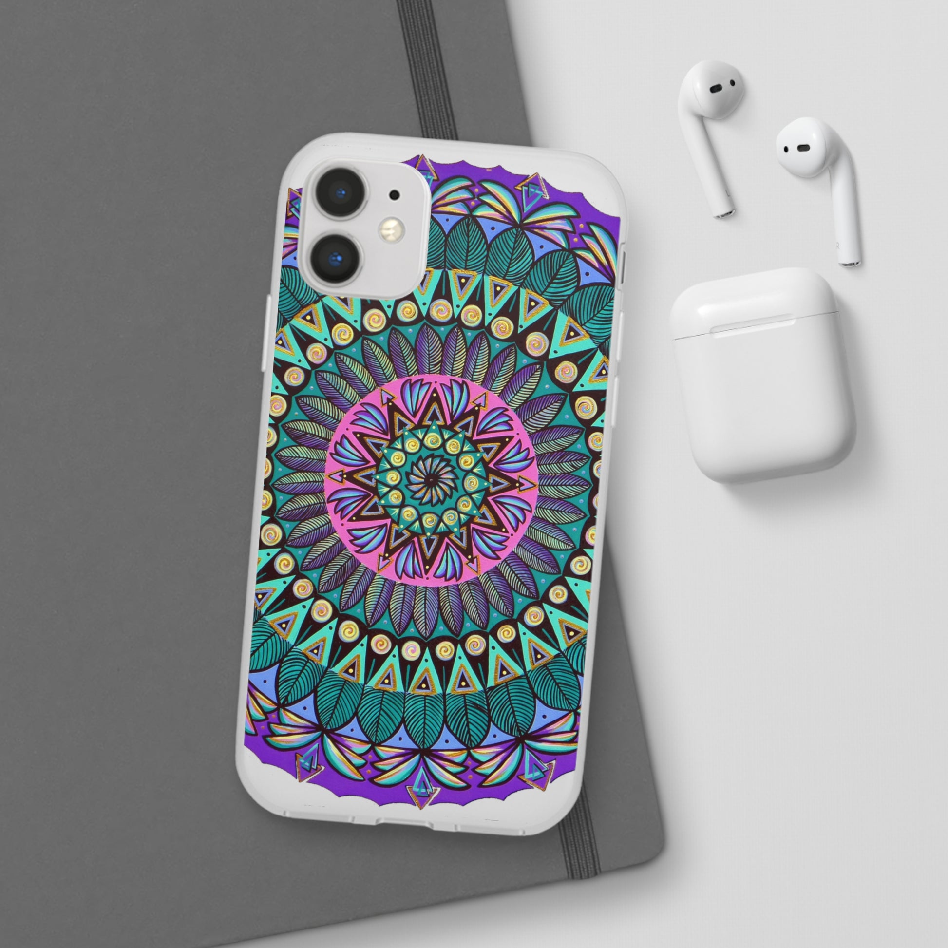 "Mandaladiosa" Art Phone Armor (slim-fit) - Blue Flame Array Phone Case