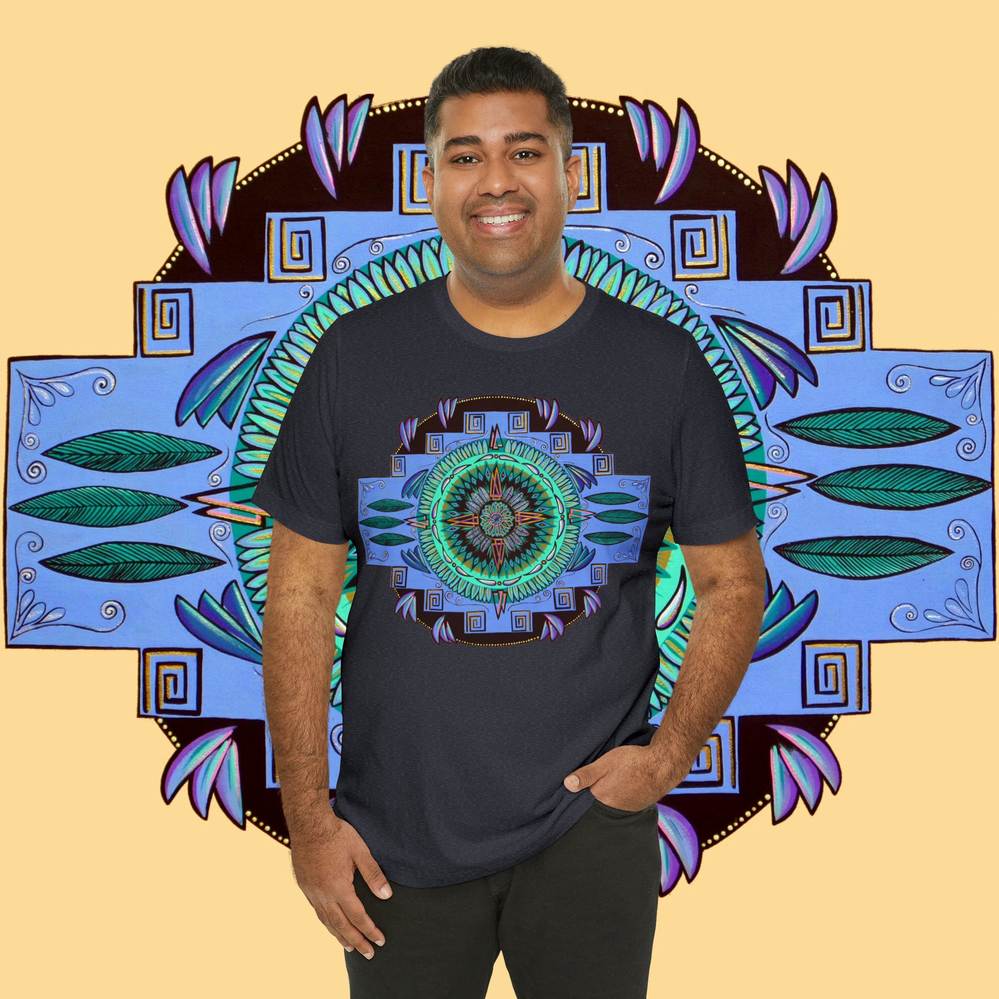 "Plumachakana" Lords & Ladies Tee - Blue Flame Array T-Shirt