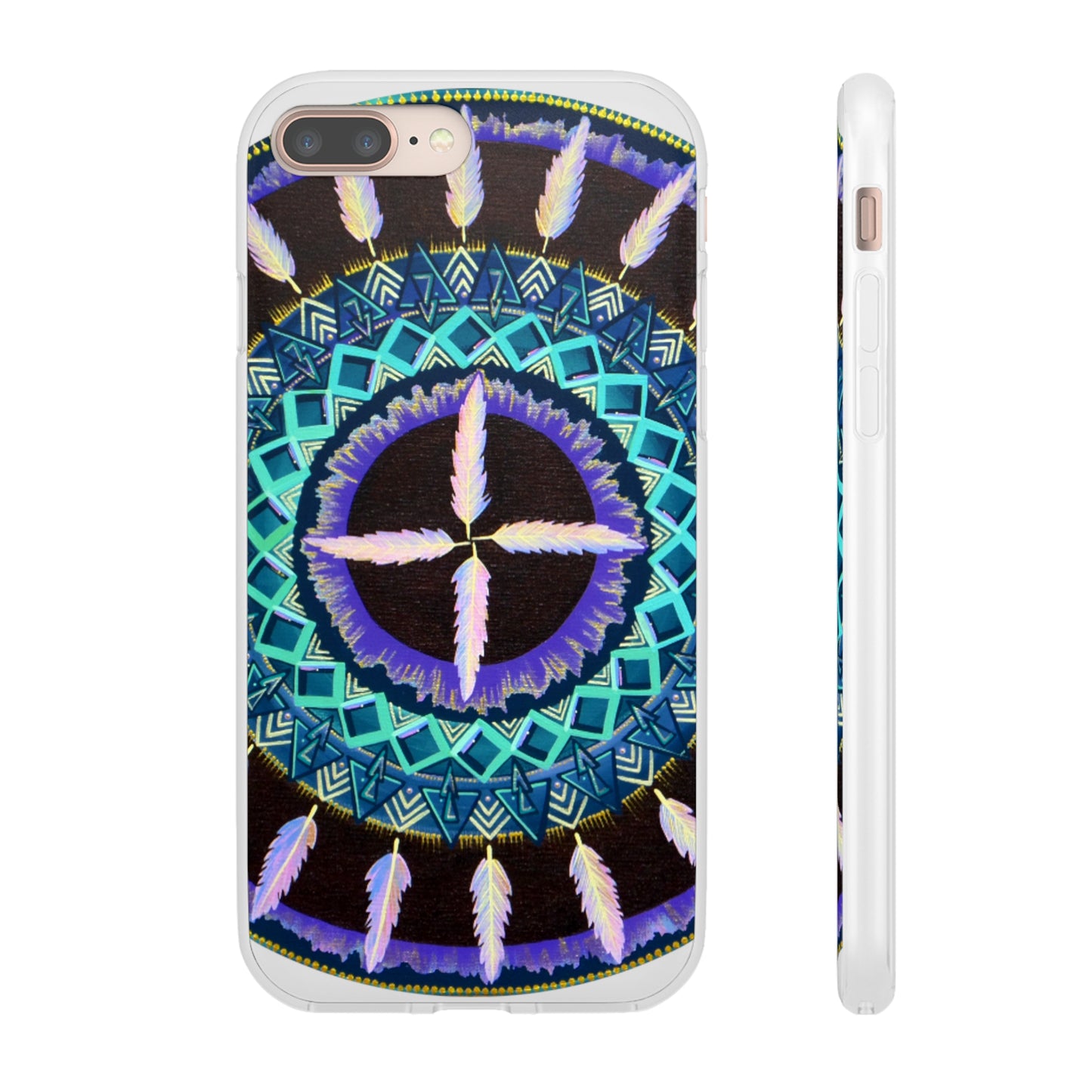 "Cuatro Vientos" Art Phone Armor (slim-fit) - Blue Flame Array iPhone 8 Plus with gift packaging Phone Case