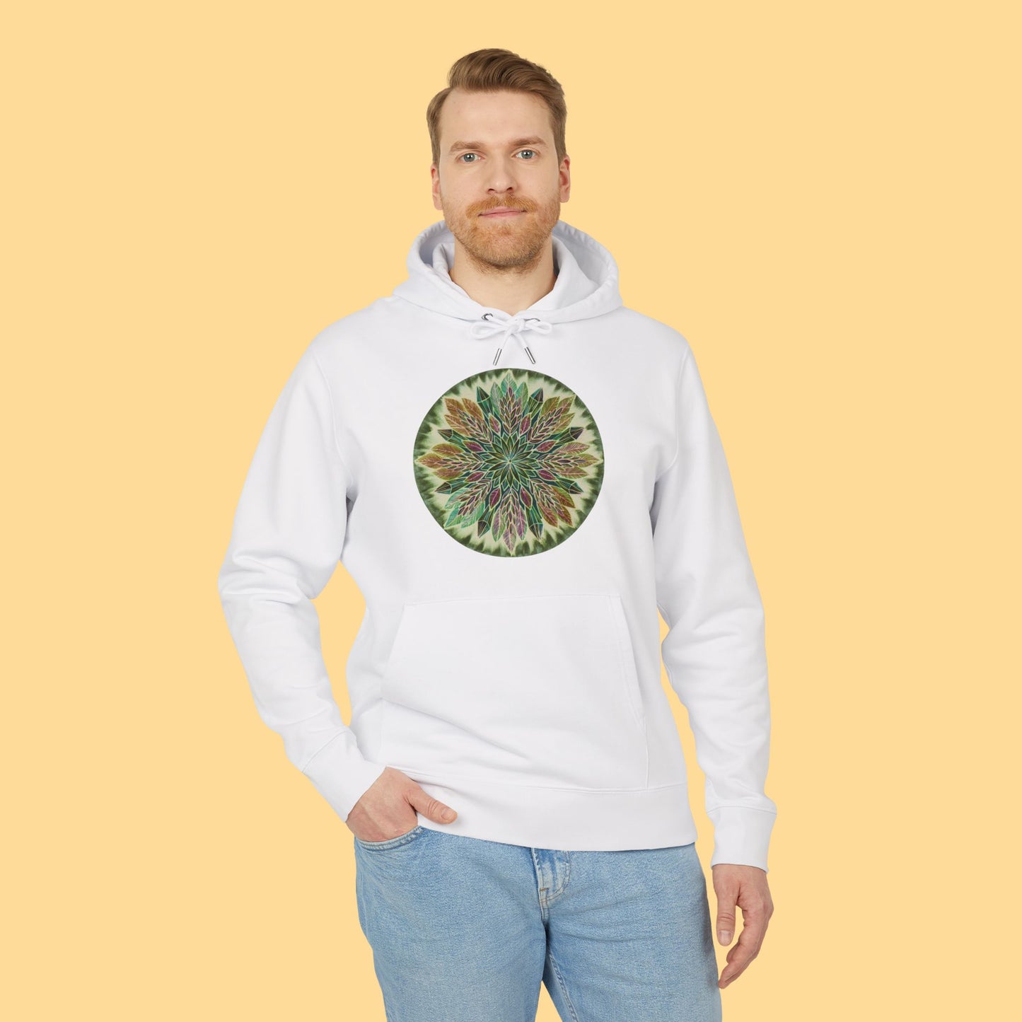 "Krystalhoja Verde" Organic Cruiser Hoodie (Font&Back Print)