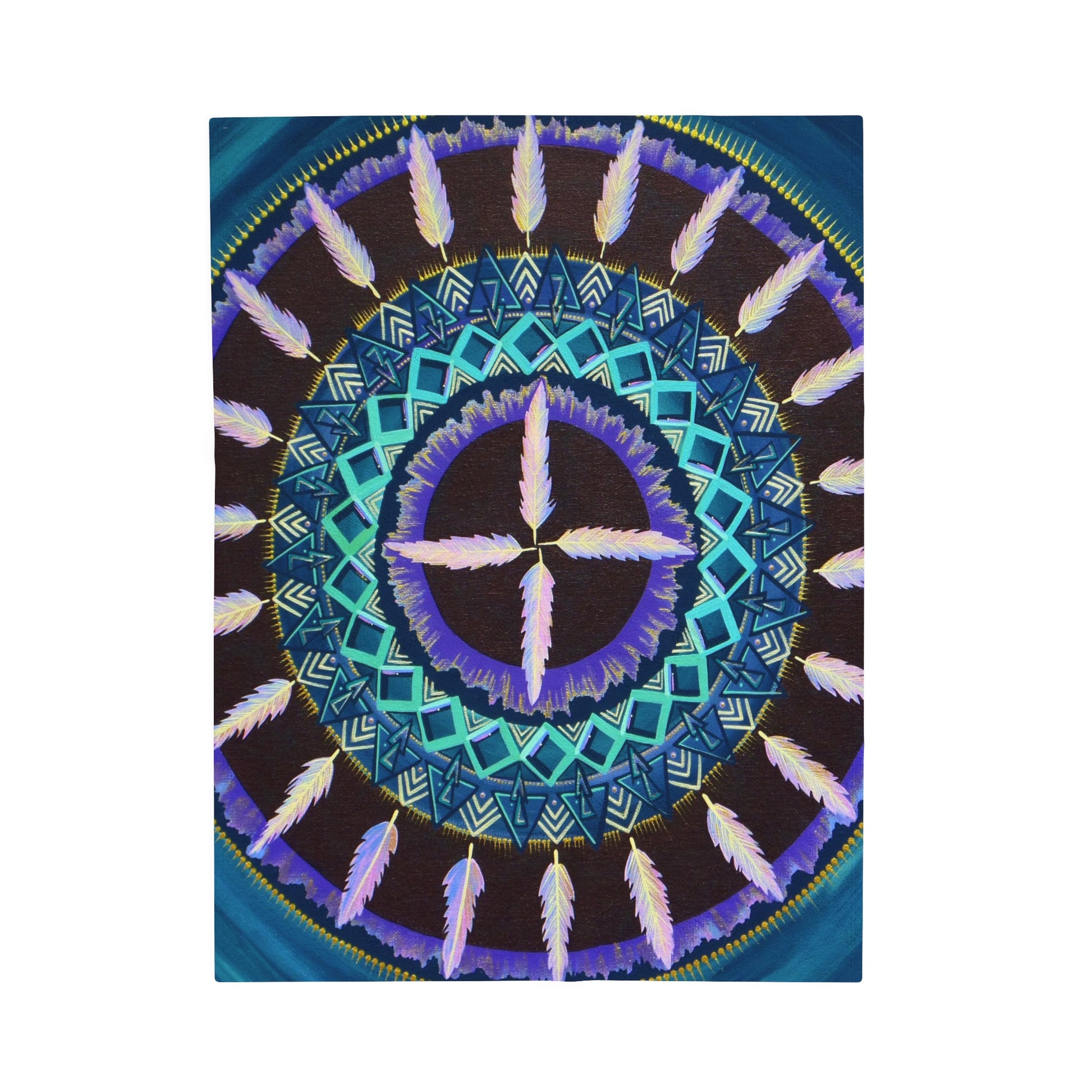 "Cuatro Vientos" Dreamcatcher Blanket - Blue Flame Array All Over Prints