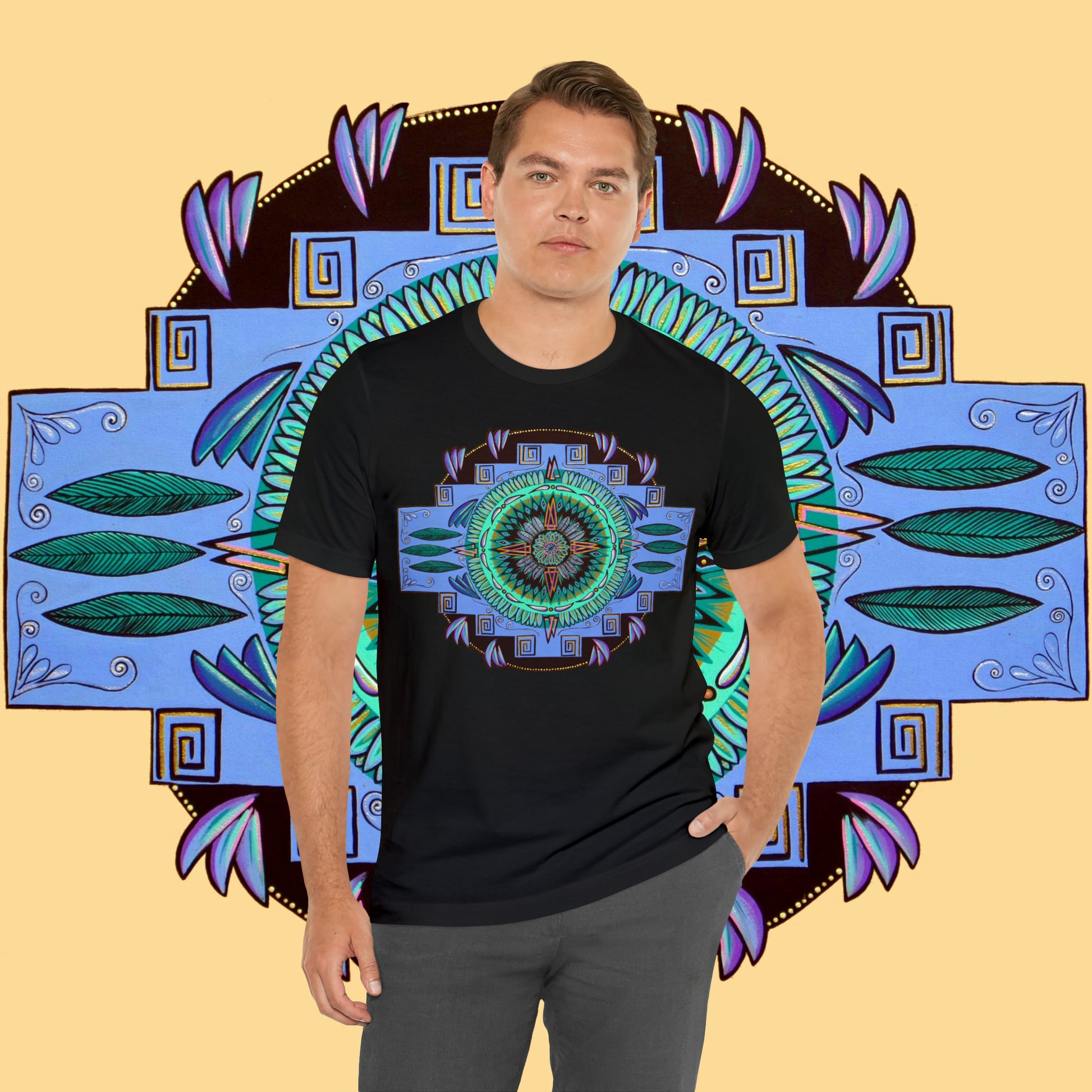 "Plumachakana" Lords & Ladies Tee - Blue Flame Array T-Shirt